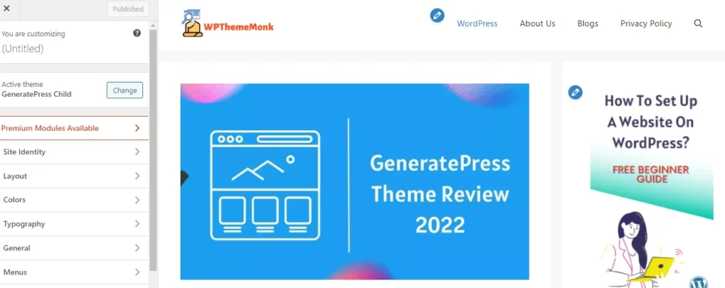 Customize GenereatePress Theme Review Best Theme Ever 2022 1 Customize GenereatePress Theme Review Best Theme Ever 2022 1