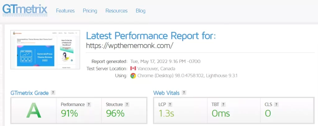 Latest Performance Report for https wpthememonk com GTmetrix Latest Performance Report for https wpthememonk com GTmetrix